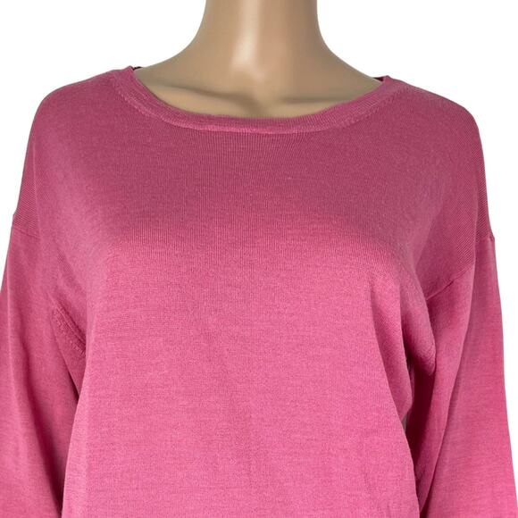 VIVETTA Yamada Pink Wool Crewneck Casual Sweater w/ Matching Gloves - Picture 4 of 12